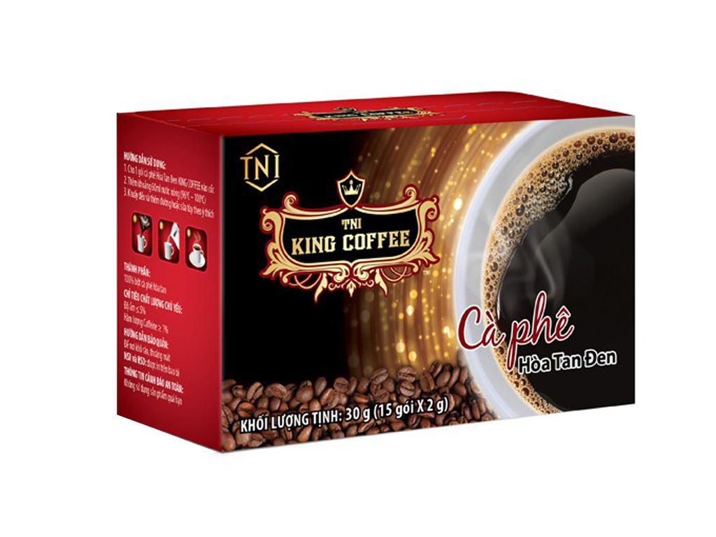 Cà phê đen TNI King Coffee 15 gói *2gr - 90491