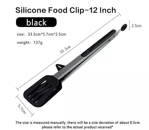 Dụng cụ gắp đồ với đầu gắp làm bằng silicone / Steel Cooking Food Grip with Silicone Head