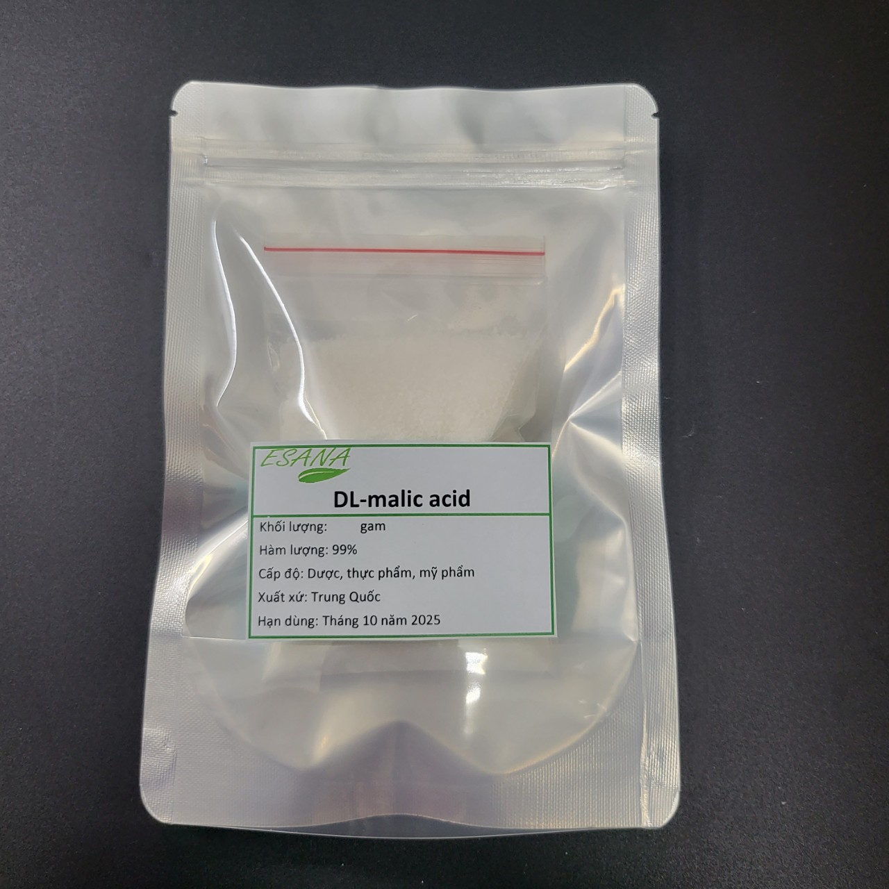 100g - Acid malic nguyên liệu thực phẩm (Axit malic)