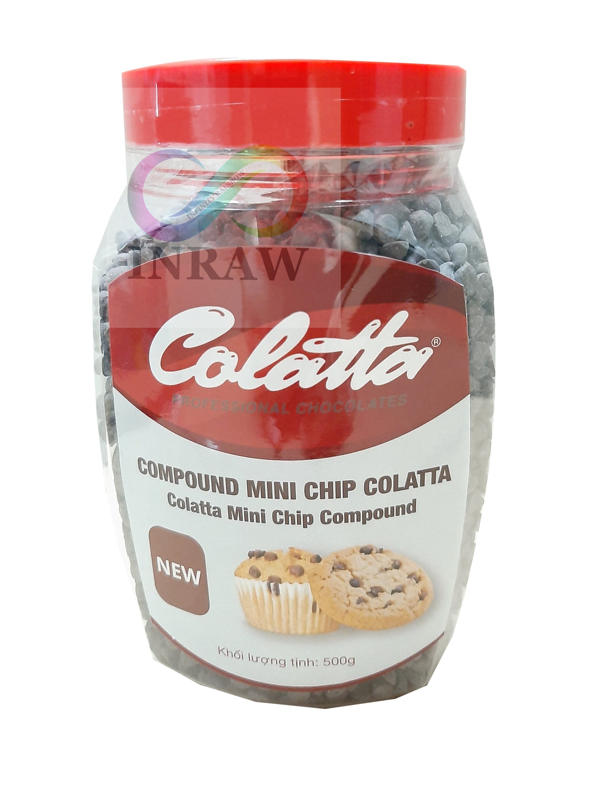 Socola Chips Đen Hũ 500g - Dark Compound Chocolate Chips Jar 500gr