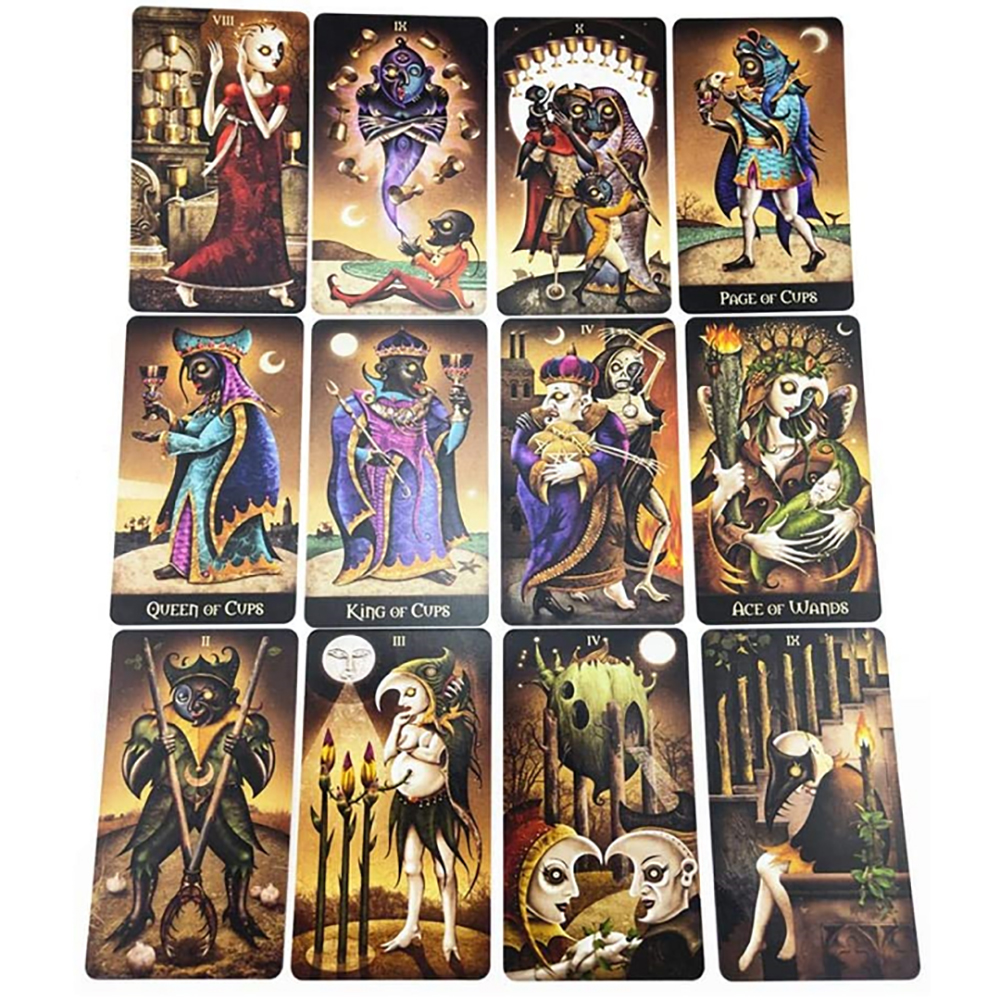 [Size Gốc] Bộ Bài Tarot Deviant Moon 78 Lá Bài Tặng Đá Thanh Tẩy