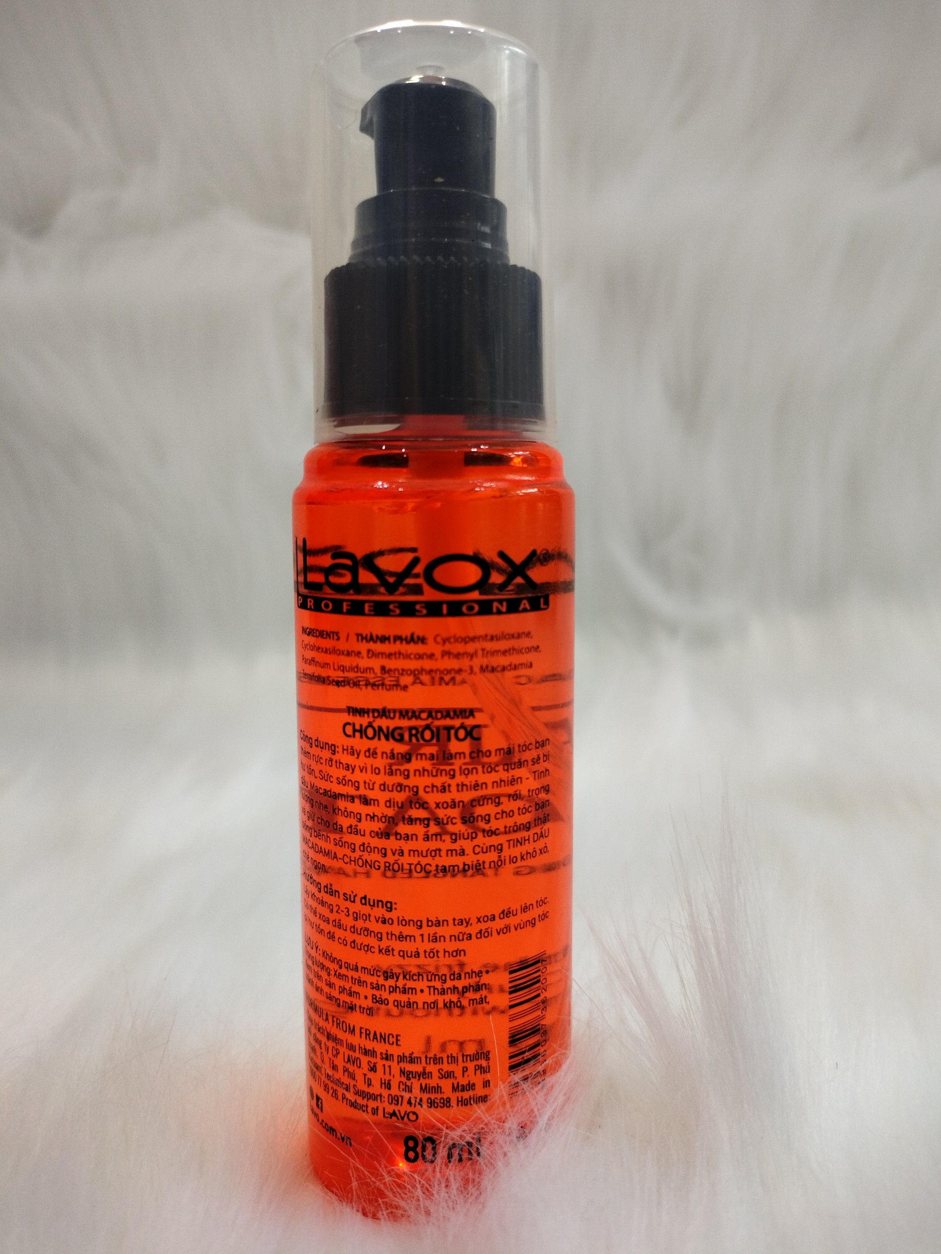 Tinh dầu bóng tóc Lavox cam 80ml