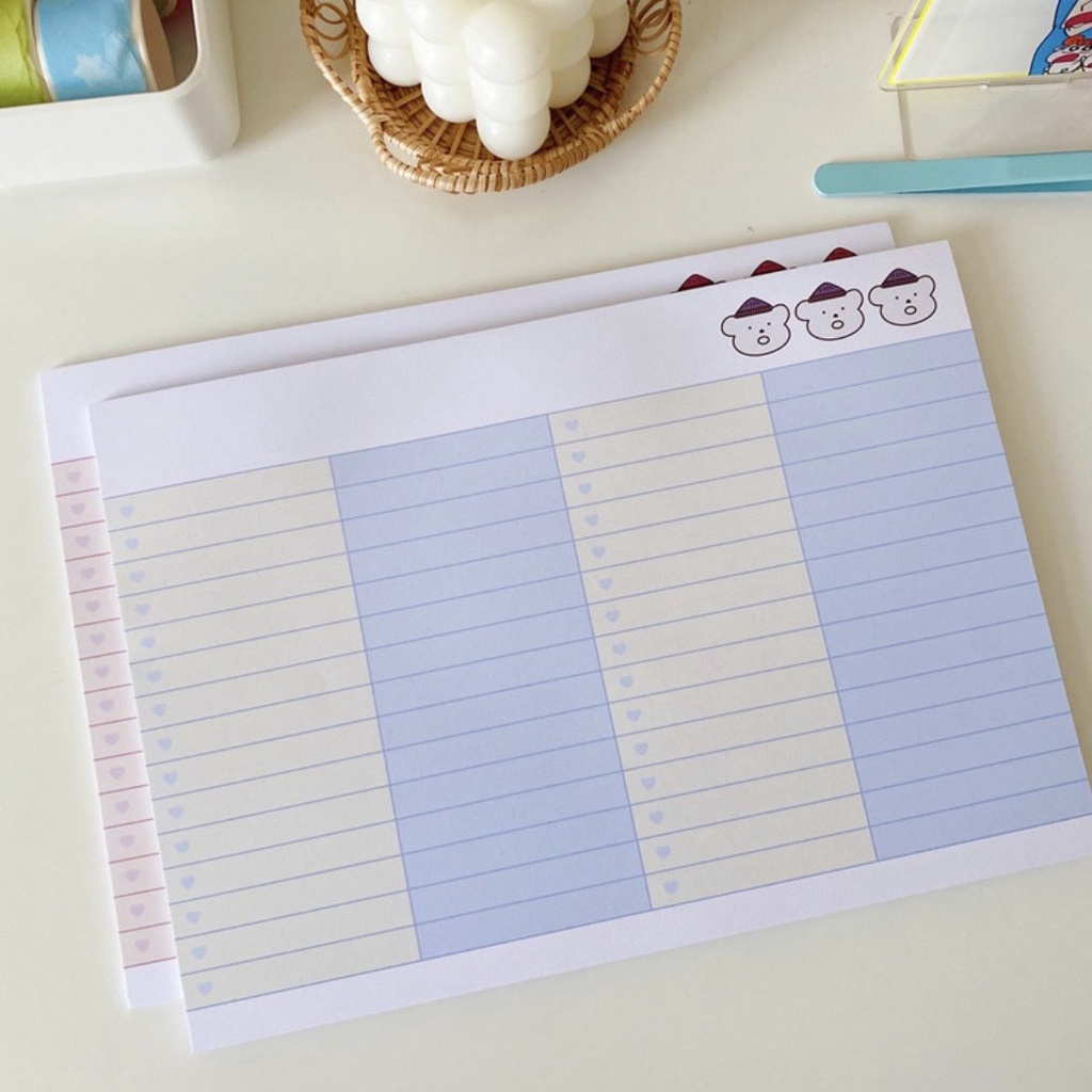 Giấy note ghi bài B5 khổ ngang