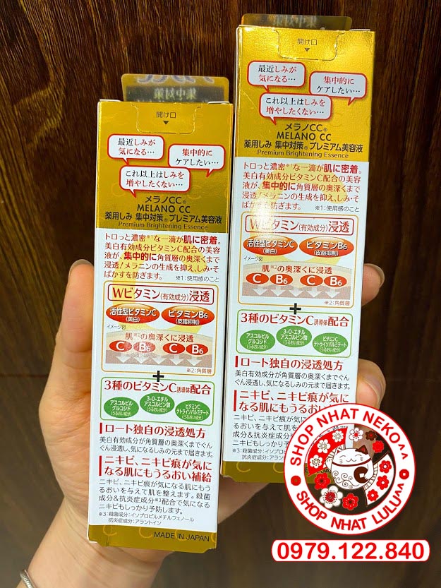 (Mẫu mới đậm đặc) Serum Tinh chất Vitamin C Melano CC Rohto Nhật Bản giúp sáng da, mờ thâm mụn, nám, tàn nhang
