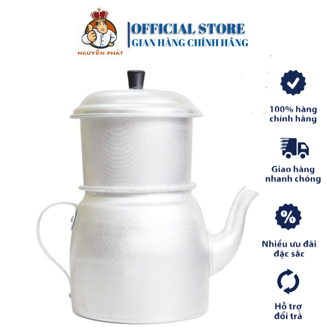 Phin cafe pha cà phê nhôm loại to cỡ lớn đẹp 1 lạng và 2 lạng dùng gia đình hoặc bán quán