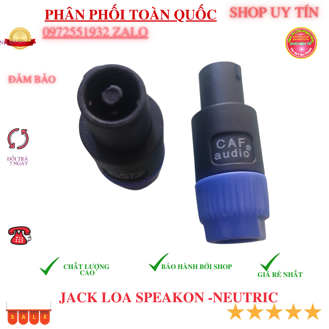 Rắc loa speakon neutric caf khóa xoay giá 1 chiếc