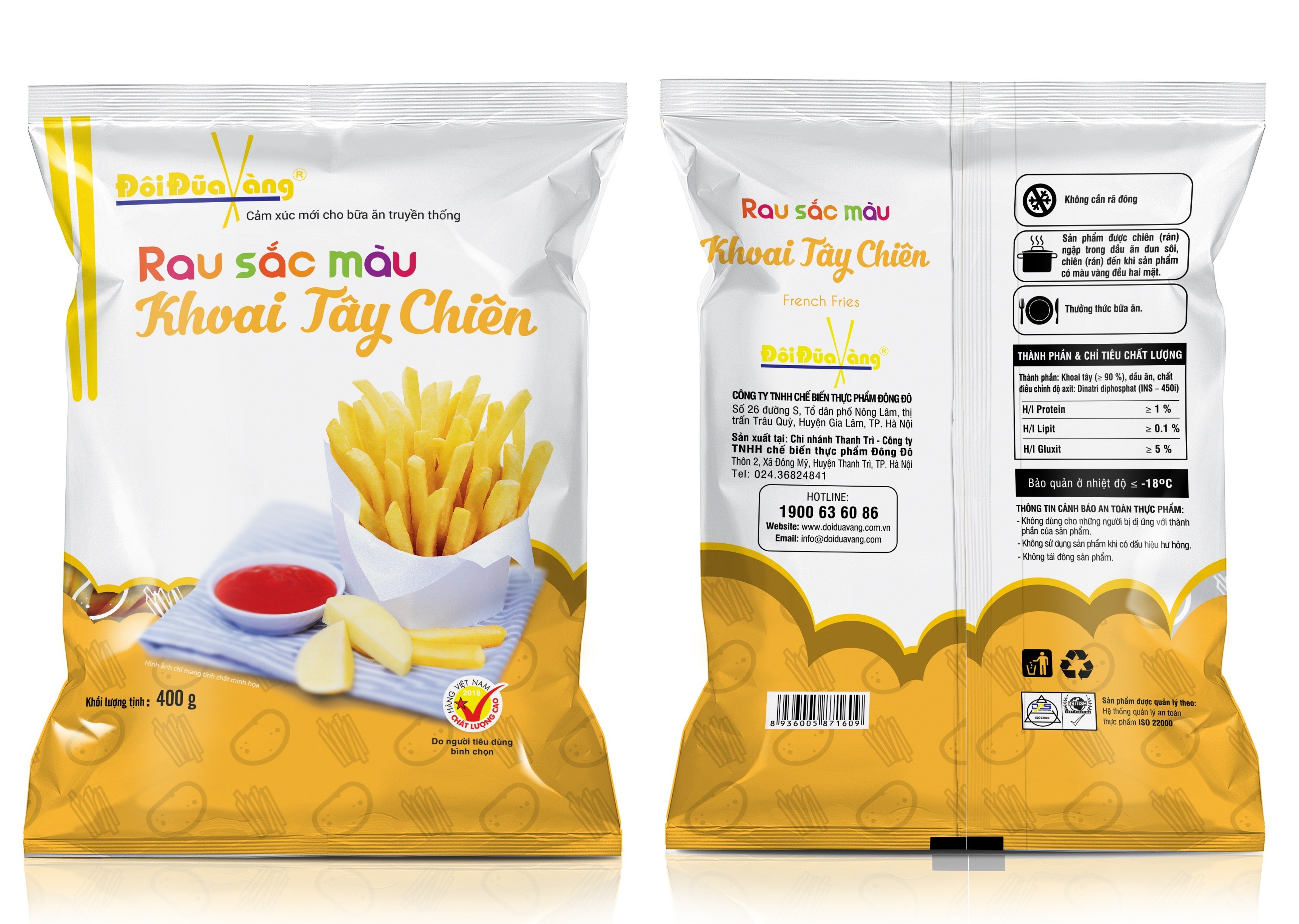 Khoai tây chiên 800gr/gói