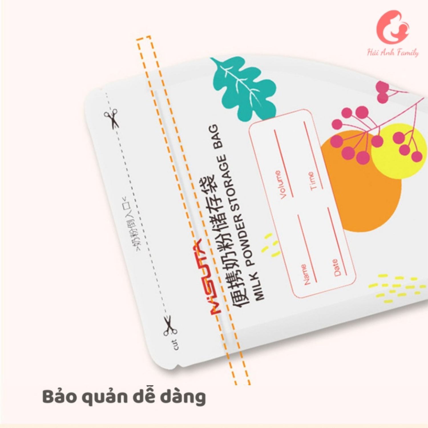 Túi đựng sữa bột Misuta, hộp 30 túi
