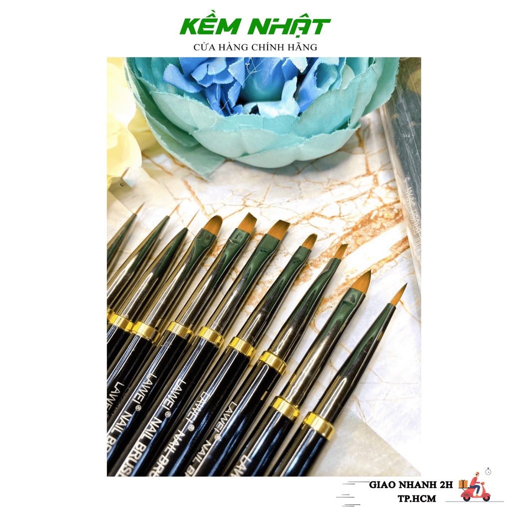 Bộ 10 cây cọ vẽ lawei nail brush japan chuyên dụng - cọ vẽ móng