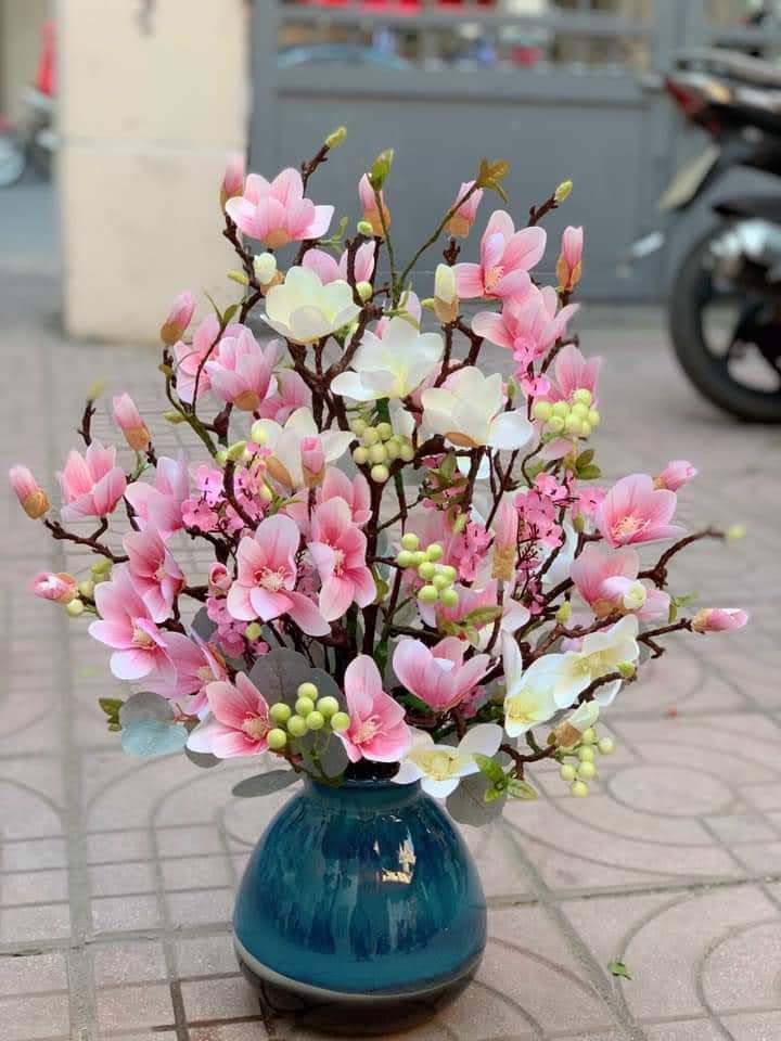 Hoa Mộc Lan Cao Su cao cấp-Hoa giả