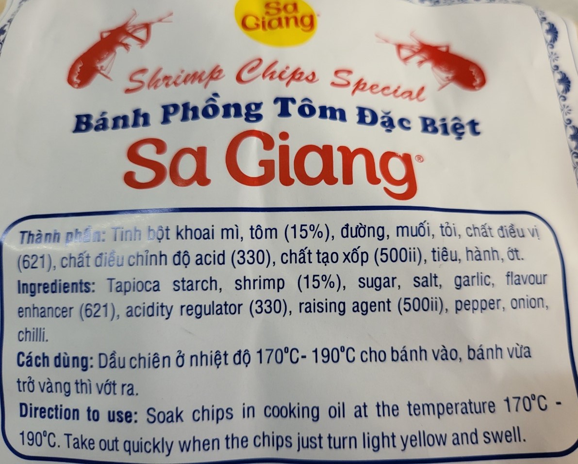 [Túi ĐẶC BIỆT 500g] BÁNH PHỒNG TÔM [VN] SA GIANG Shrimp Chips Special