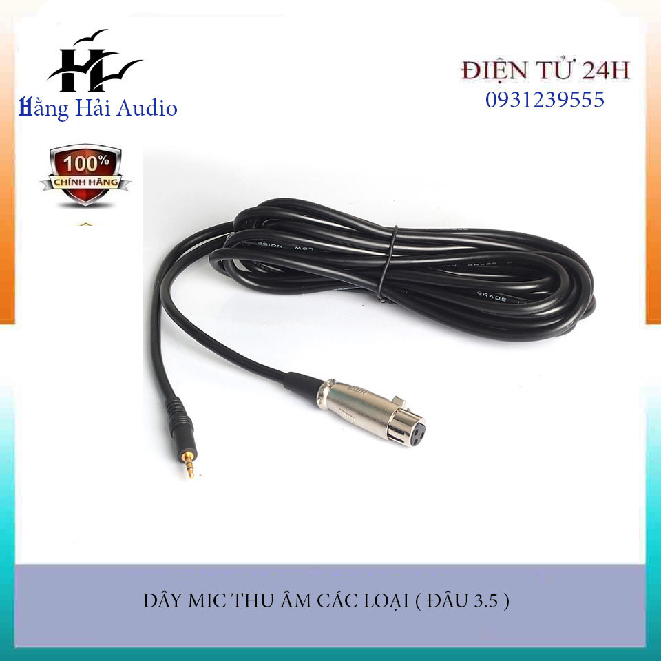 Dây Mic, Dành cho Mic thu âm