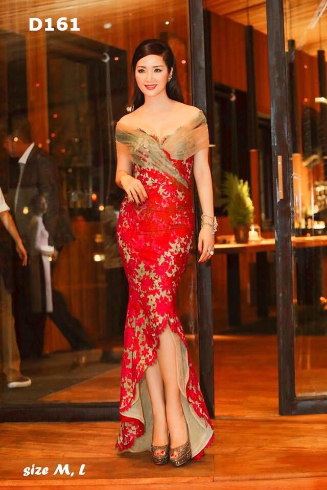 đầm dạ hội ren đuôi cá