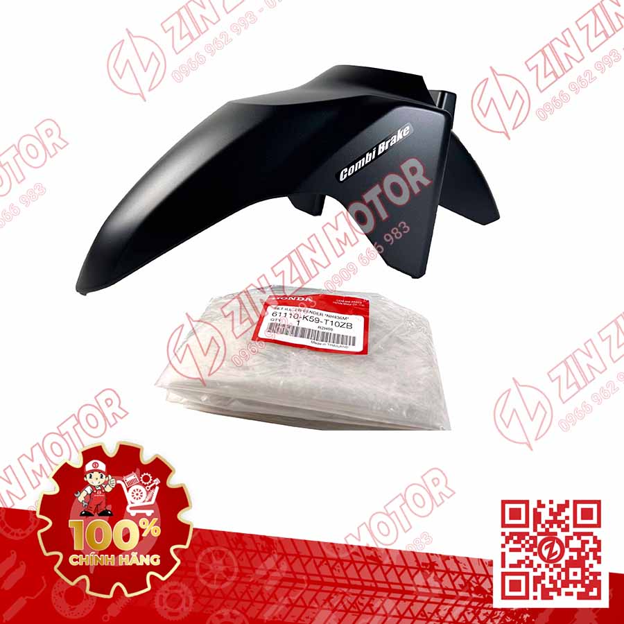 Dè trước đen nhám - click 150i 2019, click 125i 2019, vario 150 2019, vario 125 2019 - 61100-k59-a70zh - zin zin motor