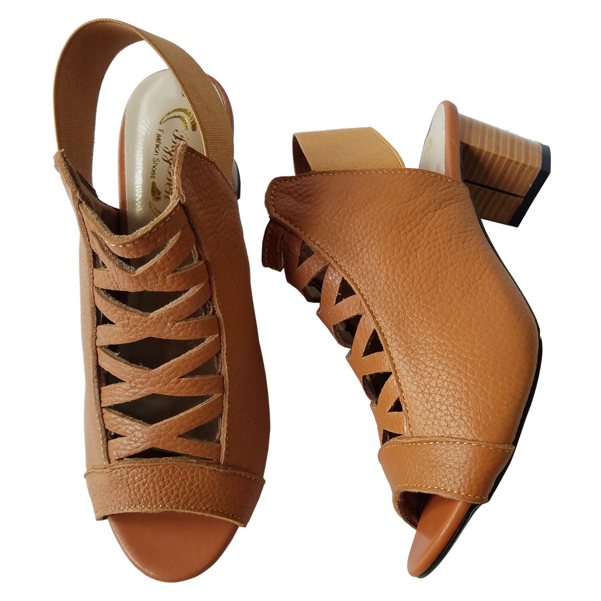 Giày Sandal Cao Gót Nữ BIGBEN Da Bò Cao 5 Phân CG139