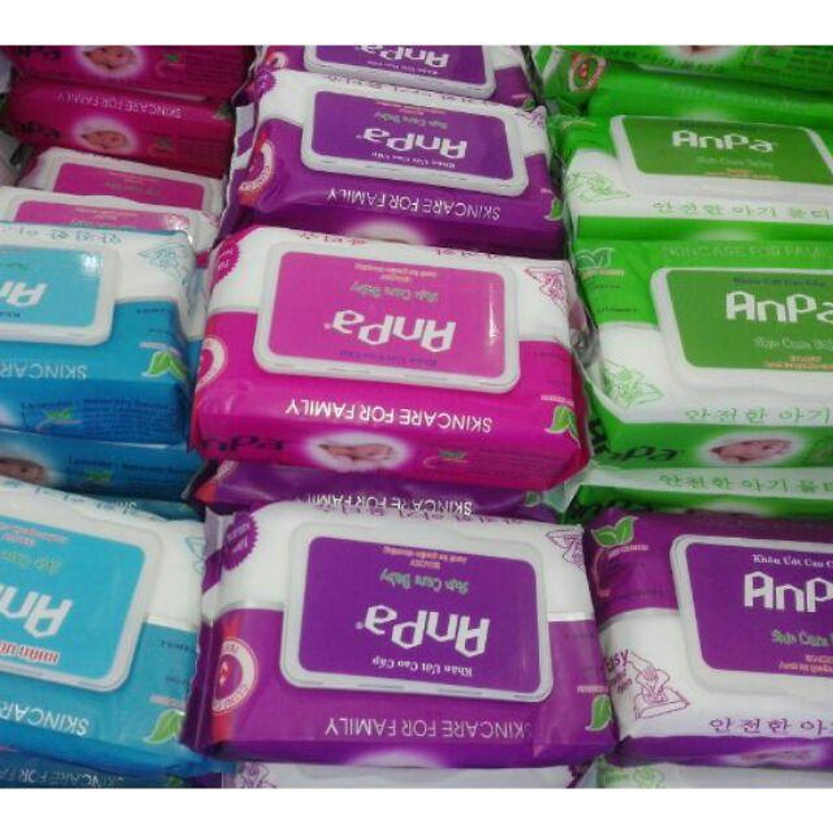 Khăn giấy ướt anpa an toàn cho bé - khăn ướt cao cấp - khăn ướt anpa 80 tờ - hộp 80 tờ