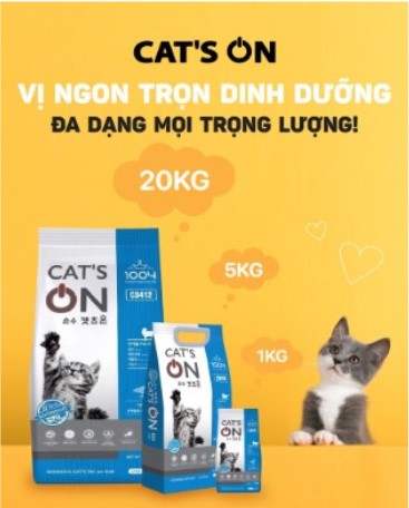 Hạt Thức Ăn Mèo Cat's ON túi 1kg - MỜ MẬP PETSHOP