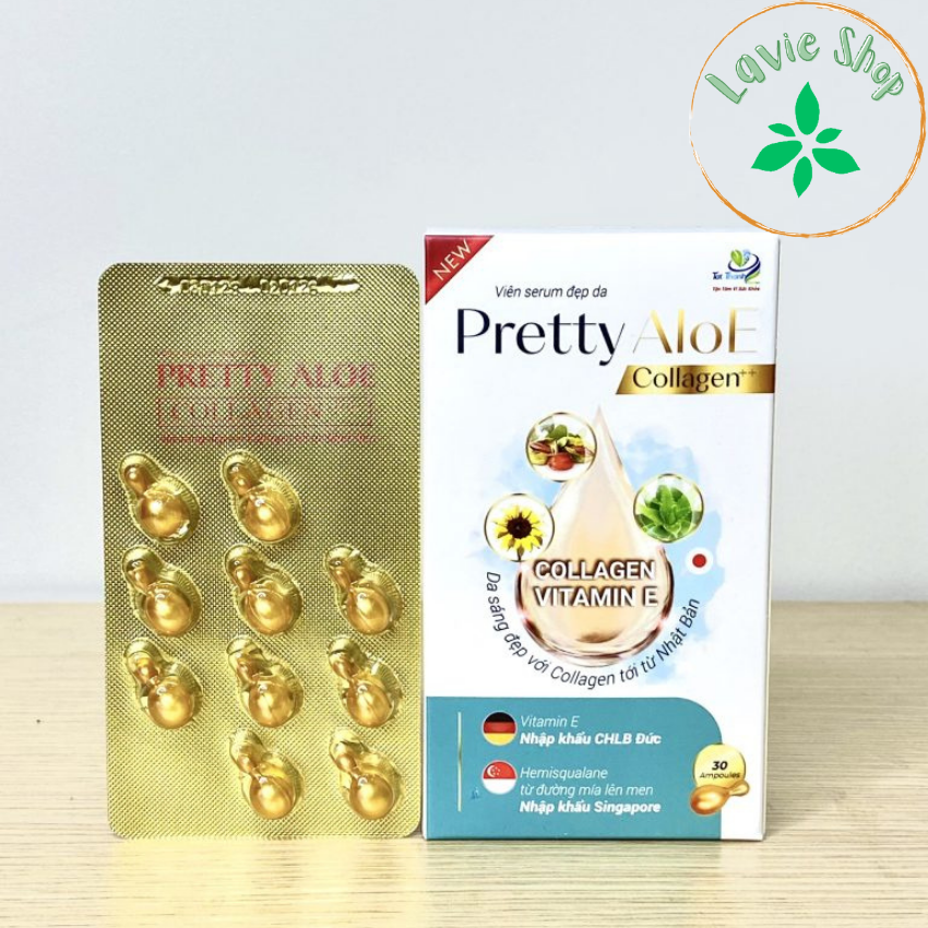 Viên Serum đẹp da Pretty Aloe Collagen ++