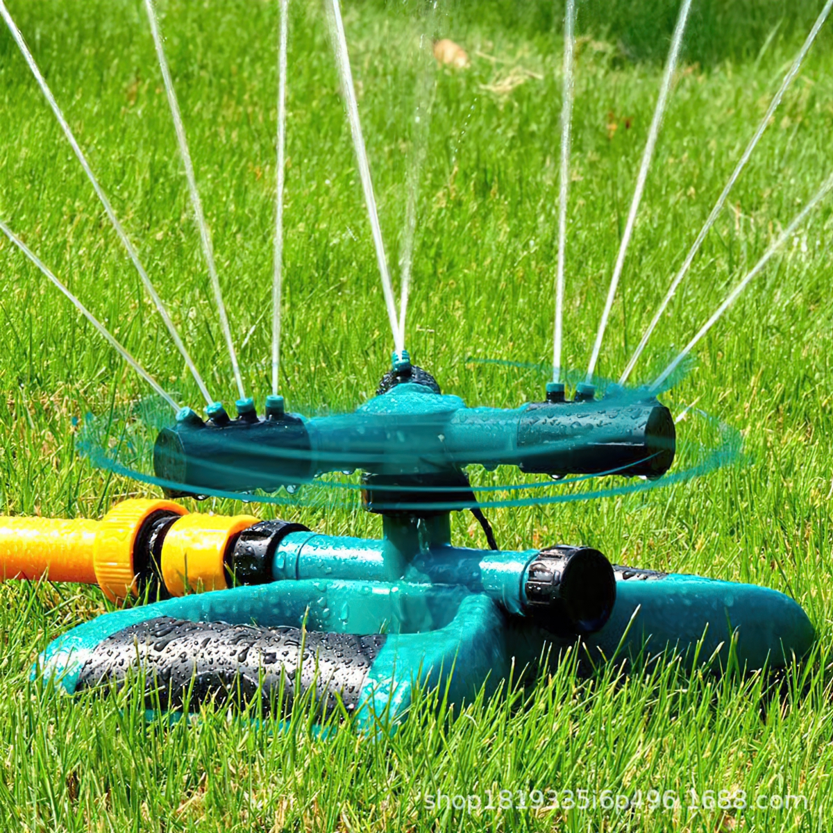 Automatic watering sprinkler rotates 360 degrees