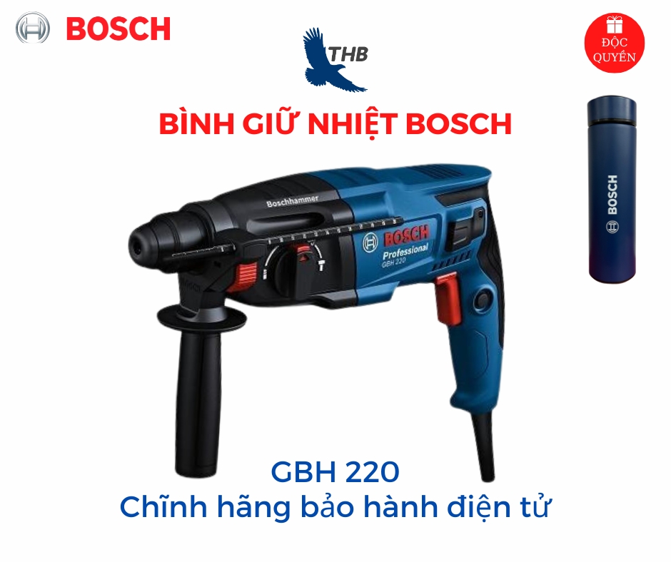 [Trả góp 0%] Máy khoan búa Bosch GBH 220