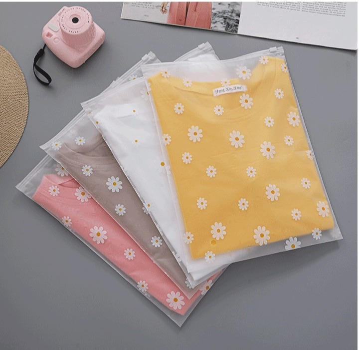 [HCM]COMBO 5 TÚI ZIP ĐỰNG QUẦN ÁO ĐỰNG ĐỒ SƠ SINH HÌNH HOA CÚC