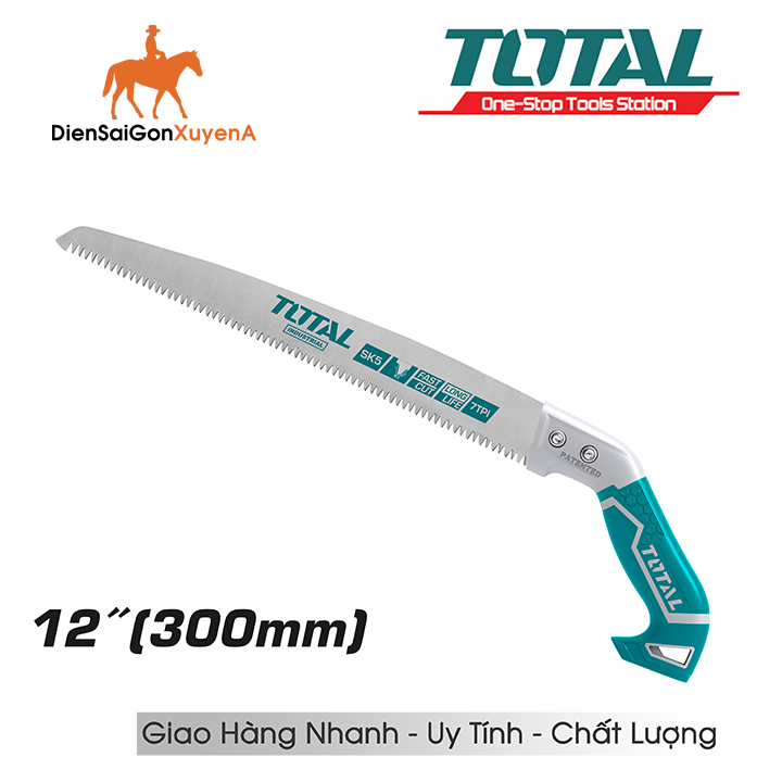 Cưa gỗ, cưa cành cầm tay lưỡi thẳng 300mm 12 inch 7tpi total tht5113006