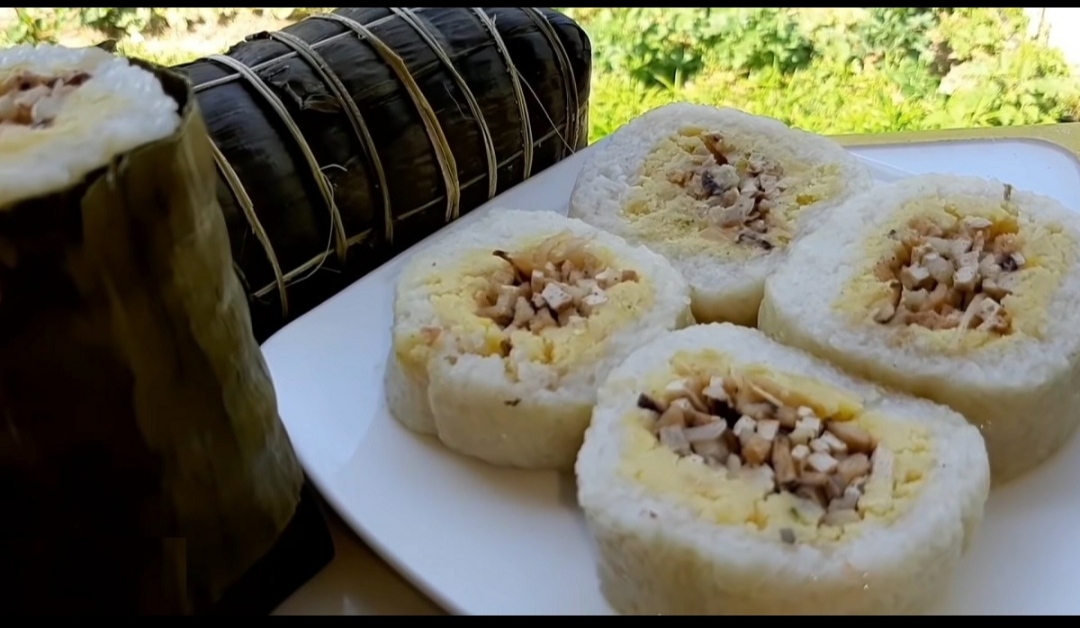 COMBOO 2 CÂY BÁNH TÉT BÌNH ĐỊNH CÔ 4 (1 ĐÒN 1KG BÁNH MỚI VÀ HÚT CHÂN KHÔNG)