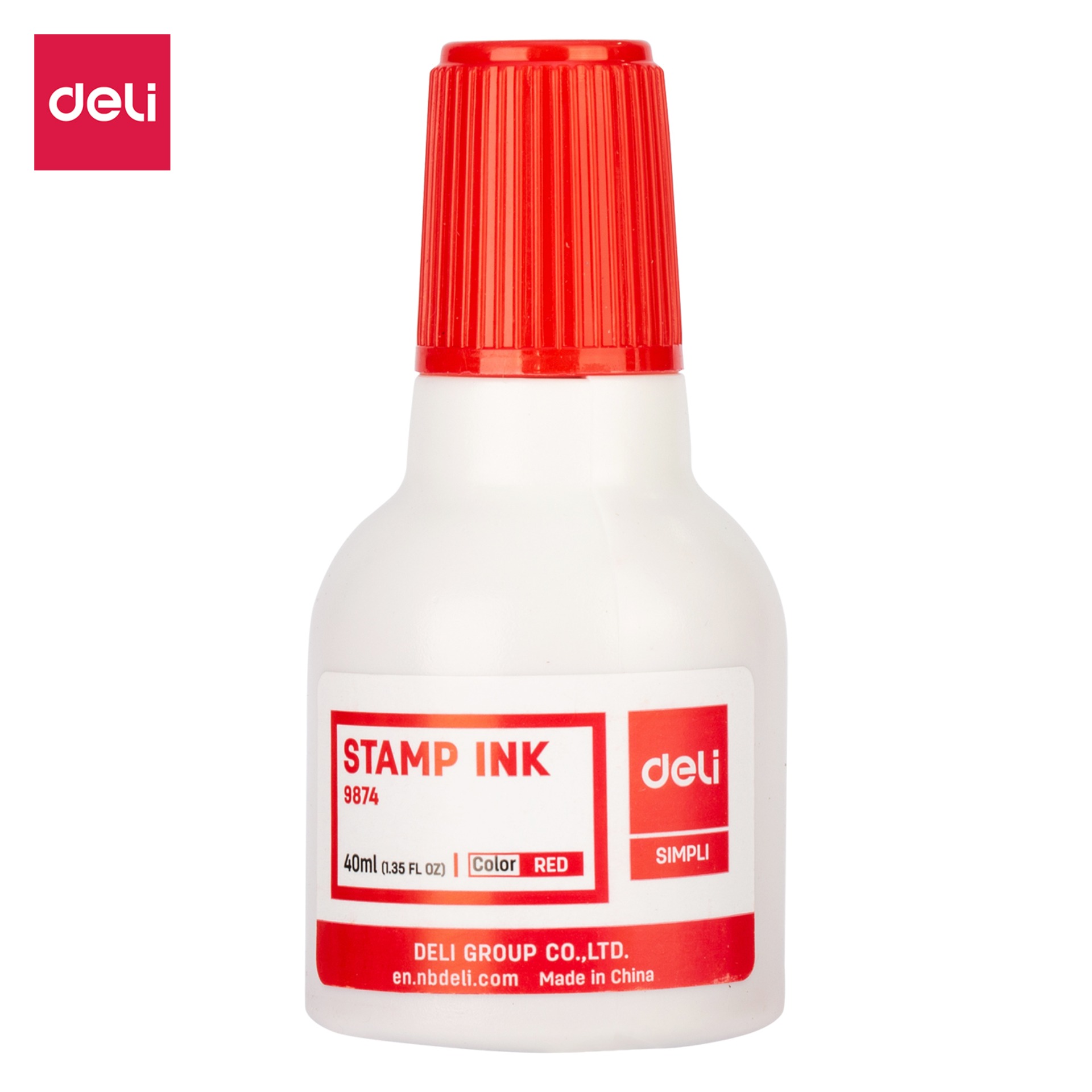 Mực dấu 40ml Deli, Đỏ - E9874