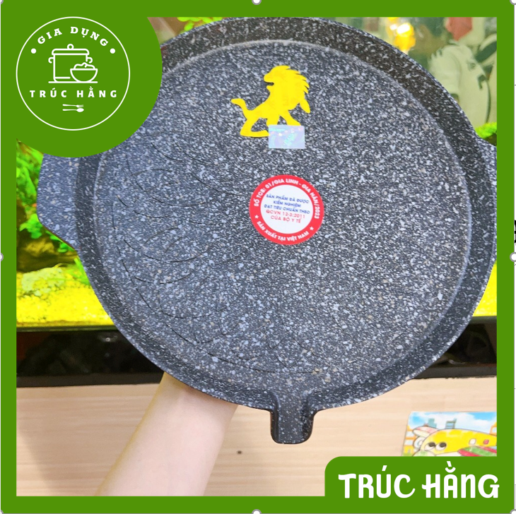 Chảo nướng vân đá không khói đúc nguyên khối DANNY 28cm
