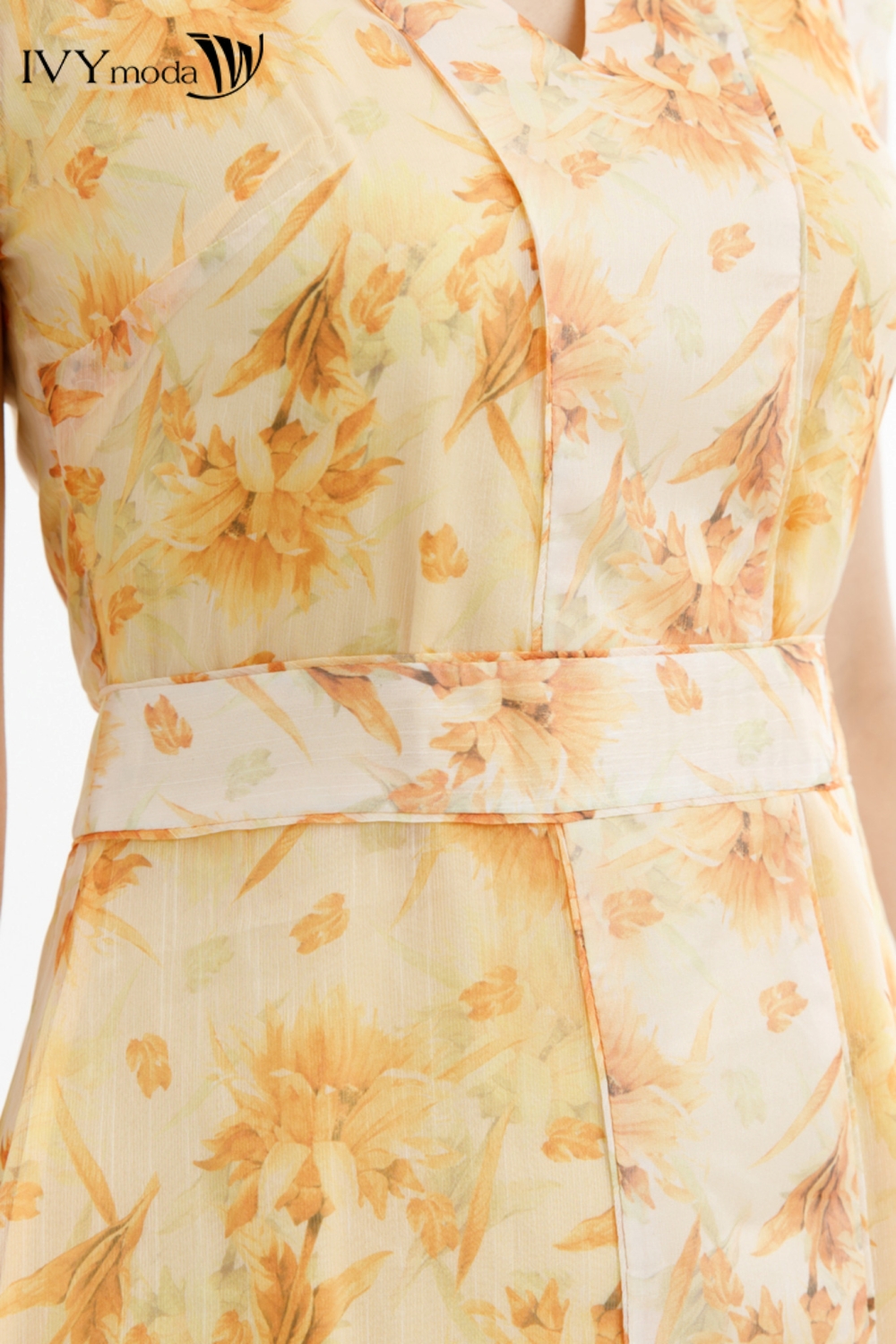 Đầm hoa tay hến IVY moda MS 41M7267
