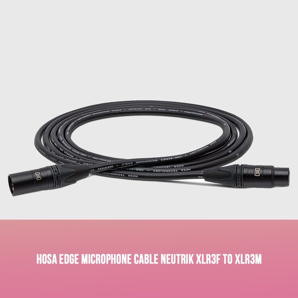 Cáp Micro Canon - HOSA edge microphone cable neutrik xlr3f to xlr3m (3M)