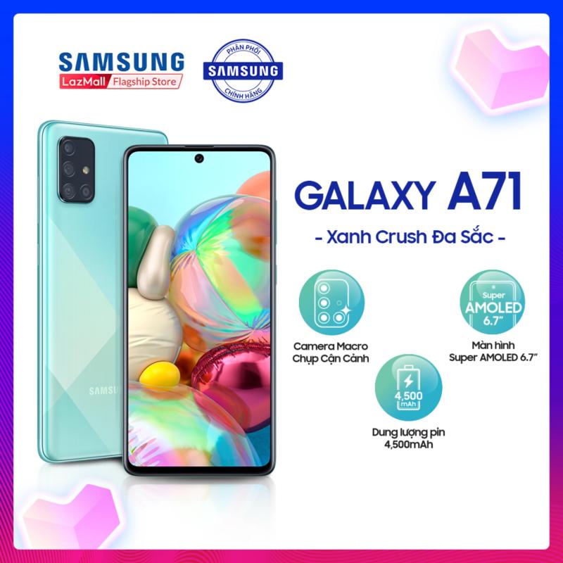 Điện Thoại Samsung Galaxy A71 128GB (8GB RAM) - SM-A715FZSEXXV / SM-A715FZKEXXV / SM-A715FZBEXXV - Màn hình tràn viền vô cực 6.7 inch SuperAmold Full HD + Bộ 4 CAMERA SAU 64MP + Dung lượng Pin ấn tượng 4,500mAH - Hàng phân phối chính hãng.