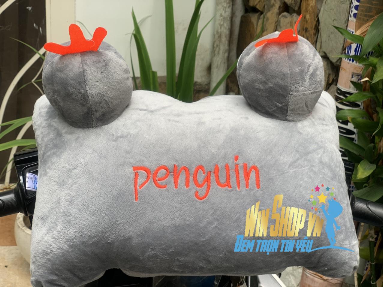 [HCM]Gối đi xe máy 2 đầu - chim cánh cụt