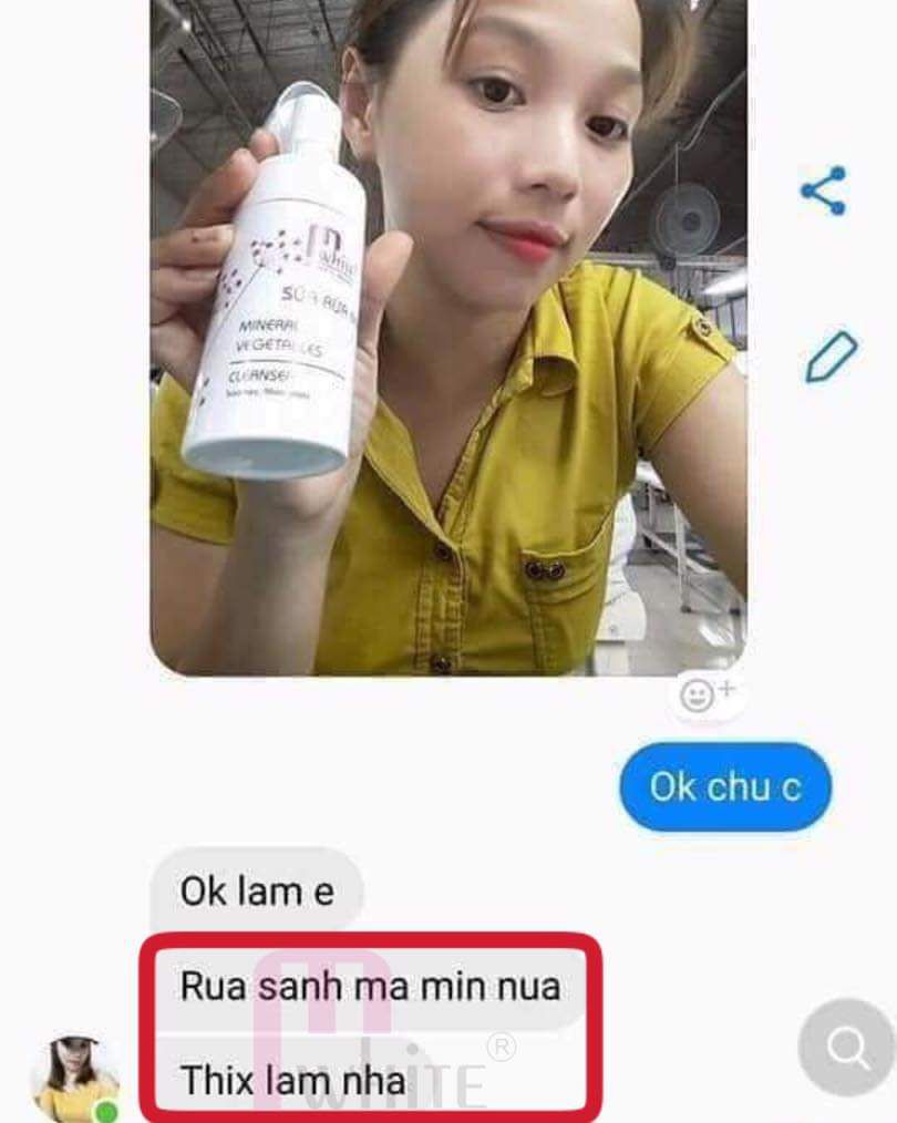[HCM]Sữa rửa mặt bông tuyết Mwhite