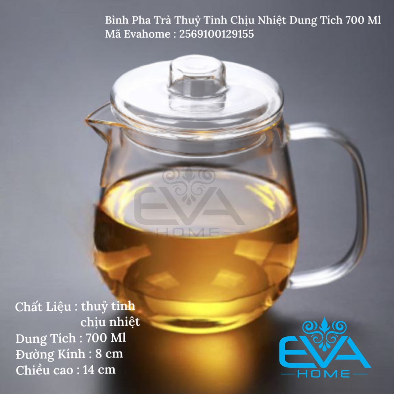 Bình lọc trà thuỷ tinh / bình pha trà kèm lõi lọc thuỷ tinh chịu nhiệt cao cấp penguin teapot 700 ml