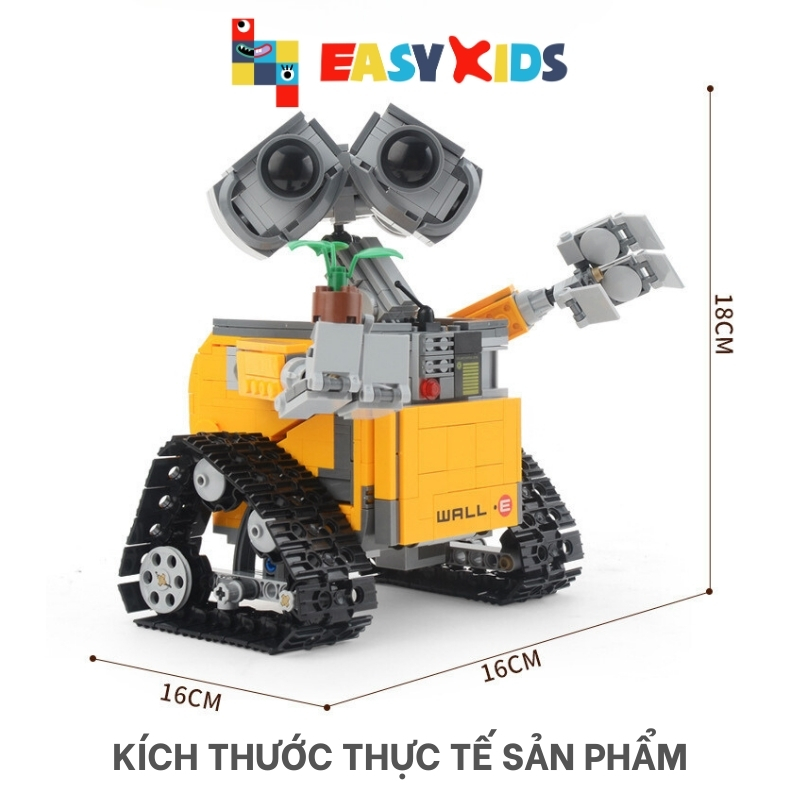Wall E, Bộ đồ chơi xếp hình Robot, xếp hình người máy Wall-E