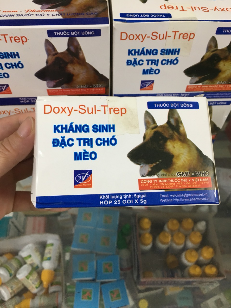 10 gói (5gam/gói) kháng sinh chó mèo