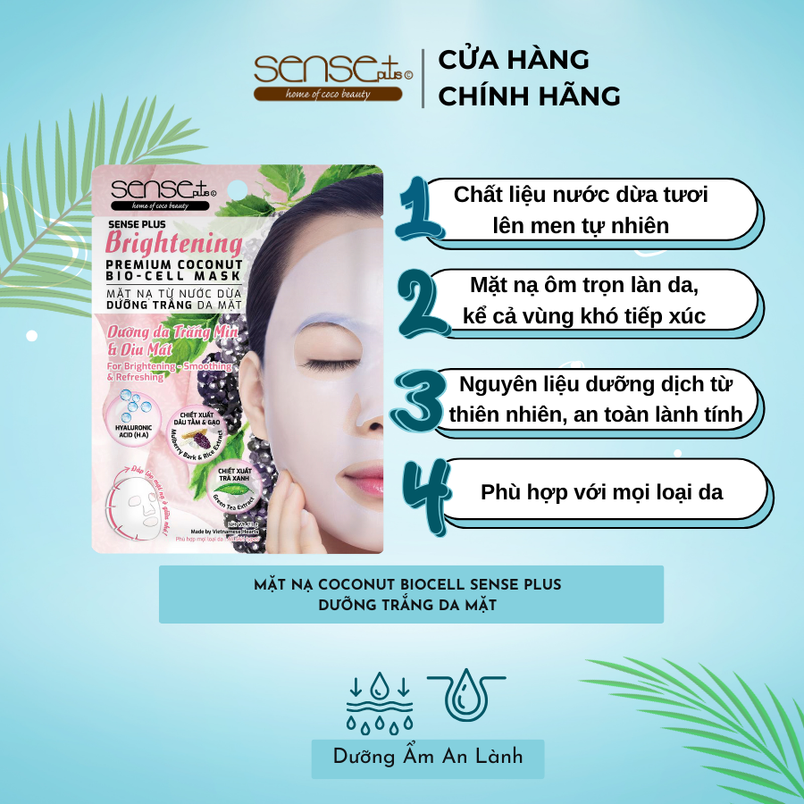 Brightening Premium Coconut Bio-cell Mask Sense Plus
