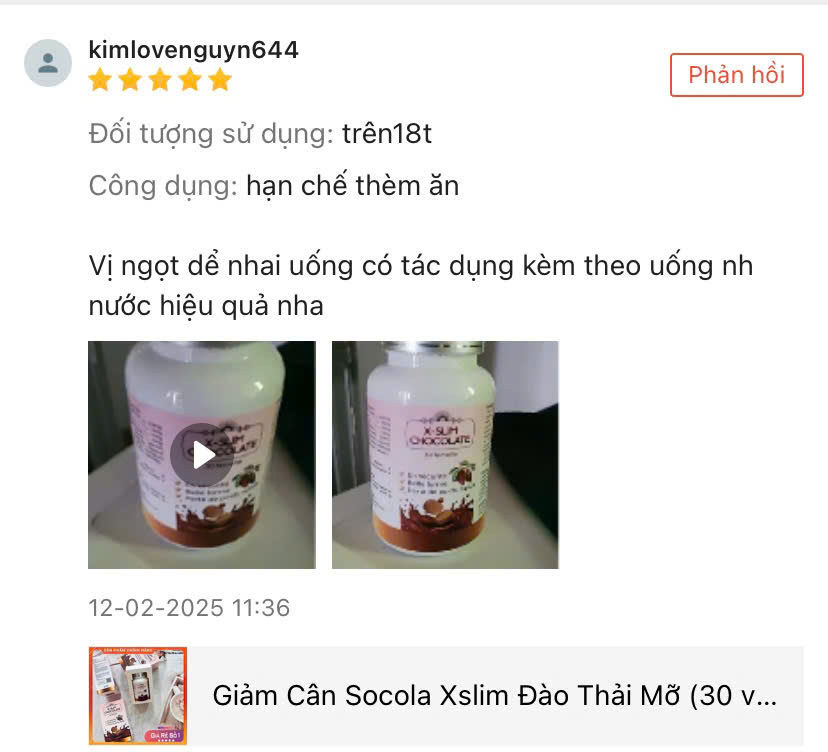 Kẹo Socola Giảm Cân Nhanh XSlim X2 (30 viên/hộp chính hãng)
