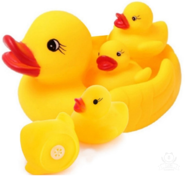 Đồ chơi vịt thả bồn tắm bóp kêu chút chít cho bé