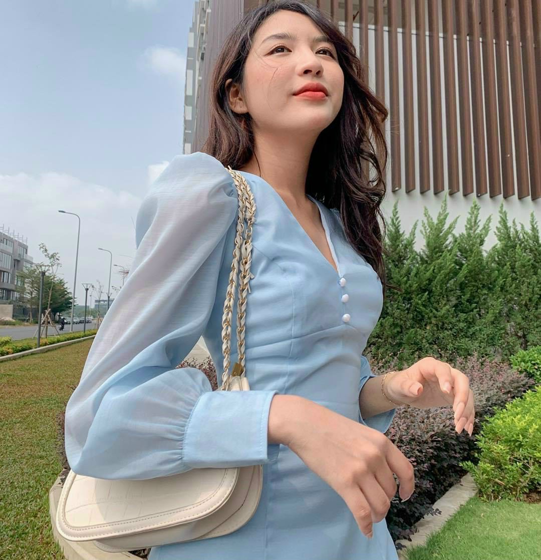 [HCM]Đầm dự tiệc cổ V đuôi cá tôn dáng siêu xinh