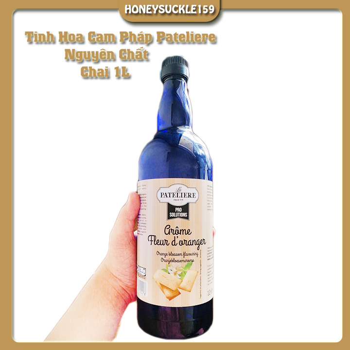 Tinh Hoa Cam Pháp Tạo Mùi Thơm Thực Phẩm/Nước Hoa Cam Pháp Pateliere Nguyên Chất Làm Bánh Mì Hoa Cúc Chai 1L