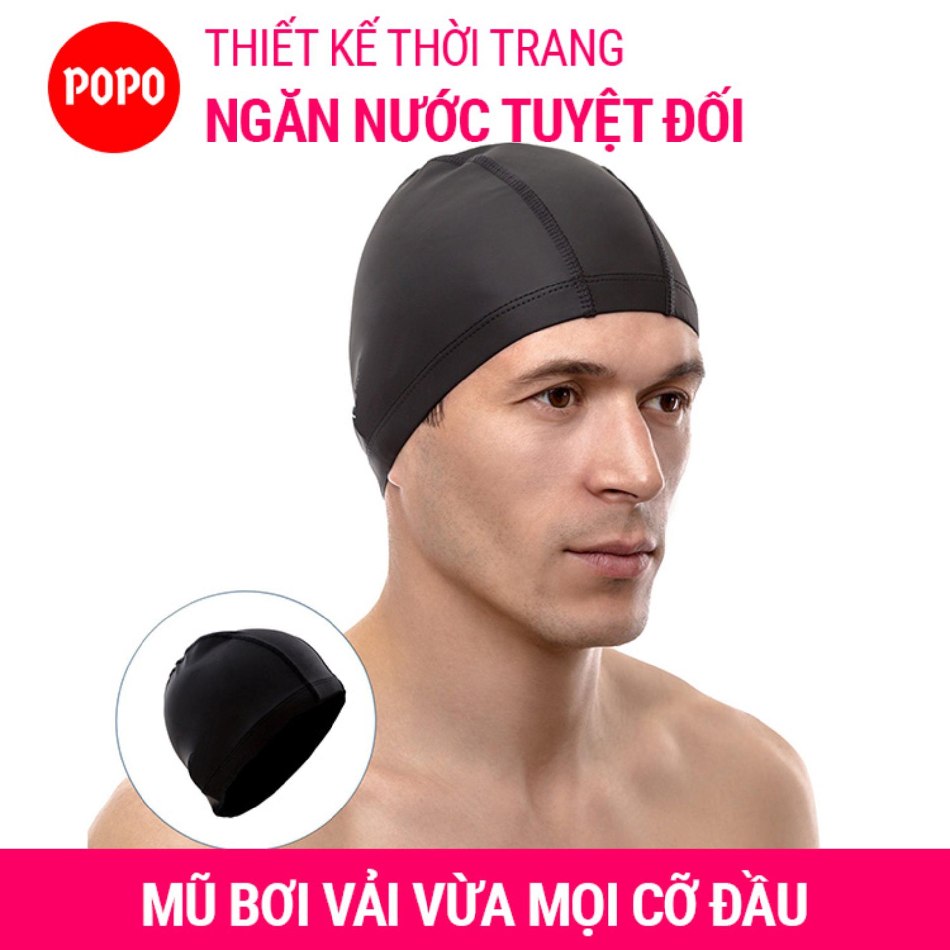 Mũ bơi, nón bơi vải Spandex CA36 POPO Collection mềm mại, đàn hồi