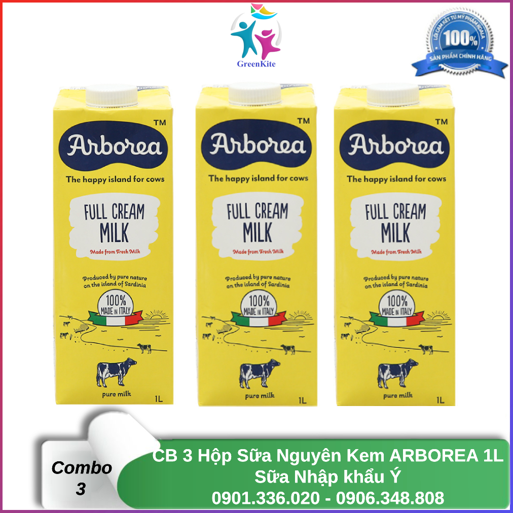 Sữa Tươi Nguyên Kem Arborea 1L Date T10.2022 - Nhập Khẩu Ý