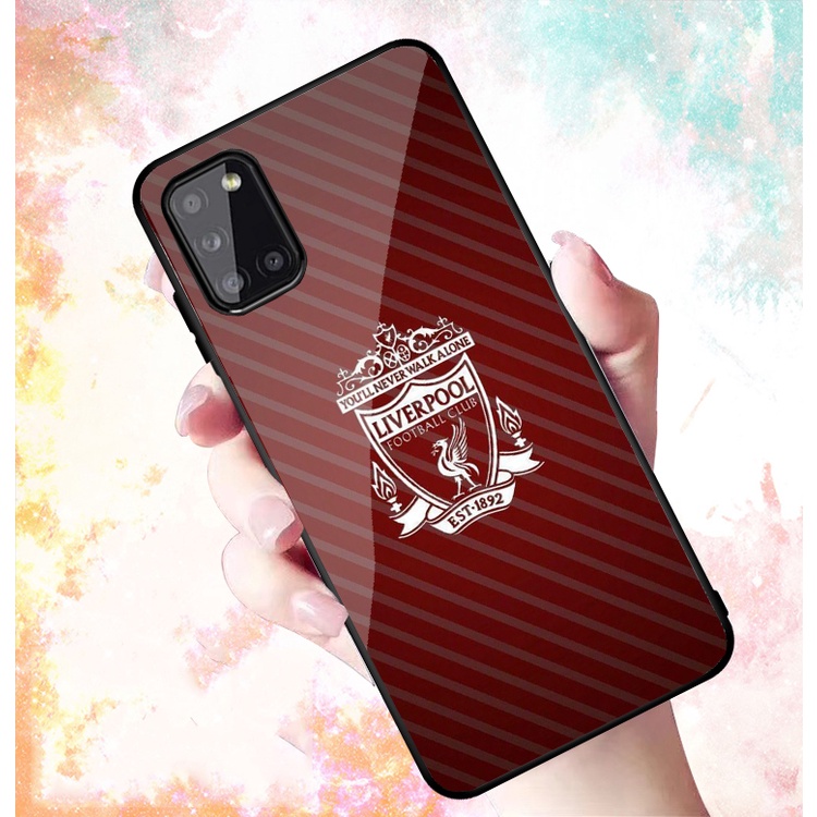 Ốp Lưng SAMSUNG GALAXY A31 A51 A71M51 mặt kính cường lực cao cấp In hình Câu Lạc Bộ Bóng Đá