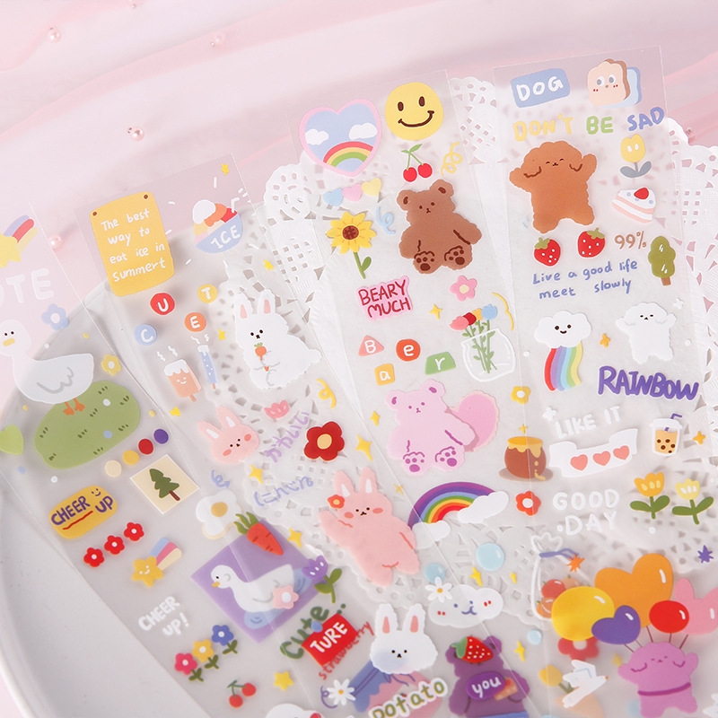 [HCM]1 tấm sticker dài dễ thương trang trí đa dụng (Hàng có sẵn)
