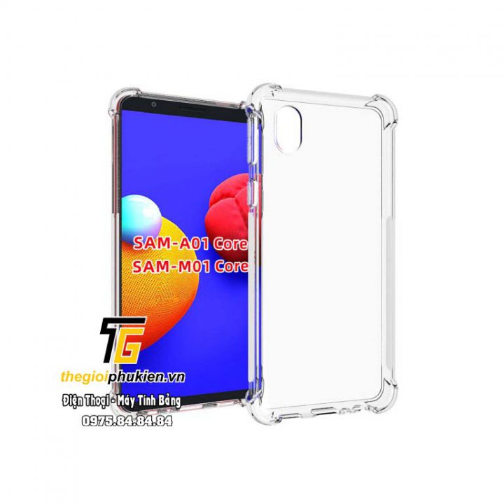 Ốp lưng Samsung Galaxy A01 Core silicon dẻo trong suốt chống sốc