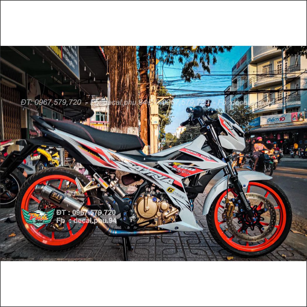 Tem rời Satria Cam trắng