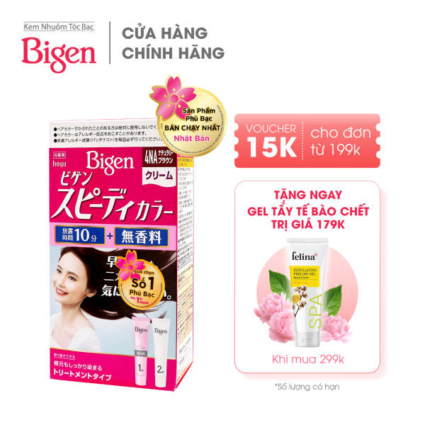 Thuốc nhuộm dưỡng tóc phủ bạc thảo dược Bigen Nhật Nhập Khẩu 100% Nhật Bản Color Cream 80ml dạng kem