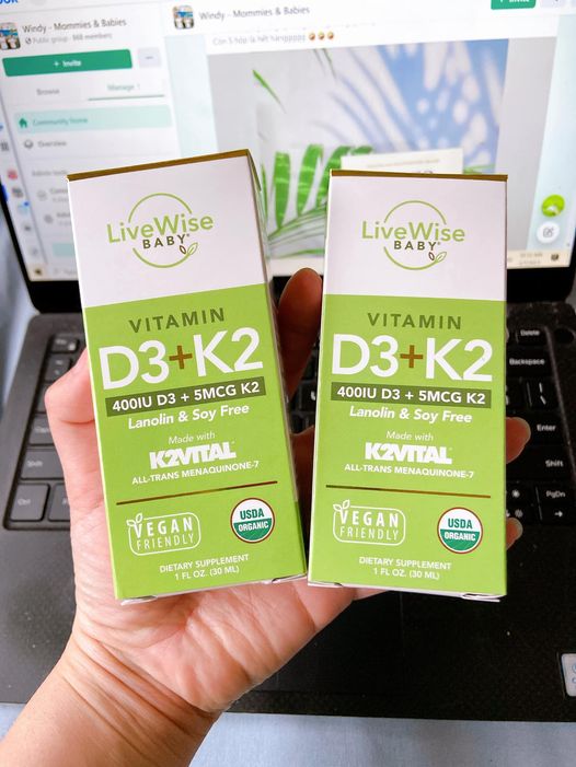 Vitamin D3k2 LiveWise Baby cho bé từ sơ sinh